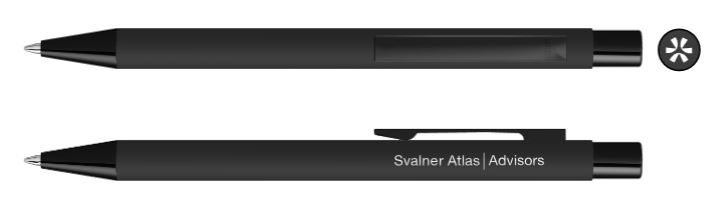 Pen black with logo and symbol engraved 50 pcs/unit