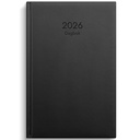 Dagbok svart konstläder 2026