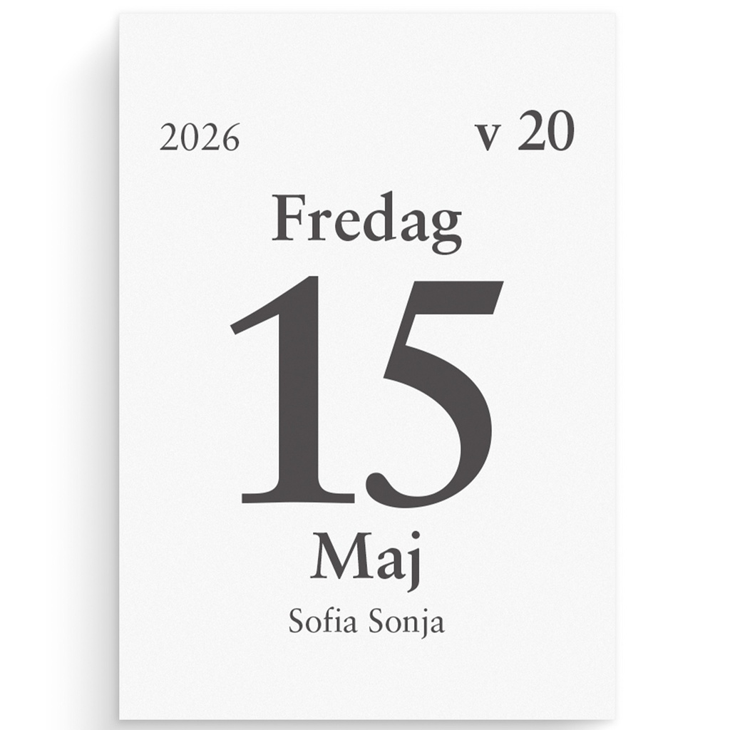 Dagblock 75x107mm 2026