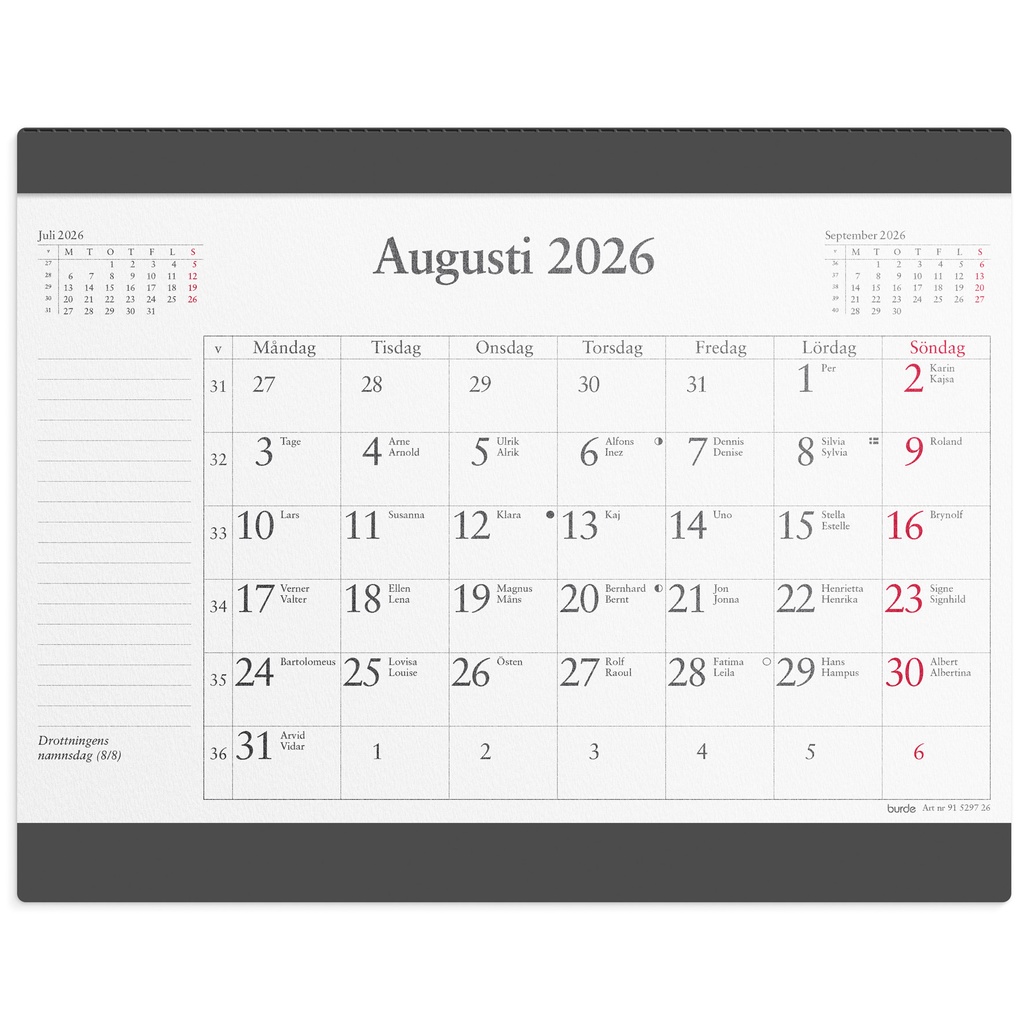 Musmatta månadsblock 2026