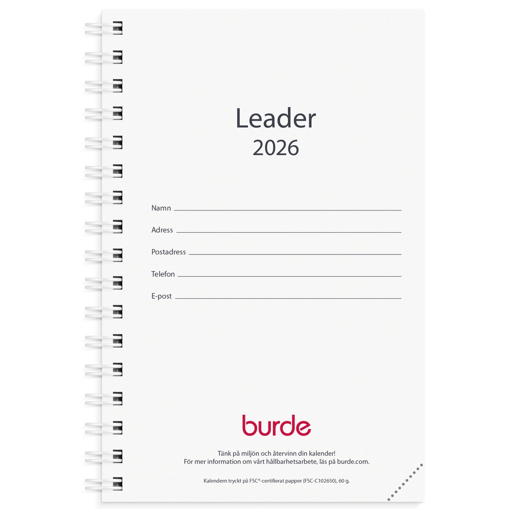 Kalender 2026 Leader refill