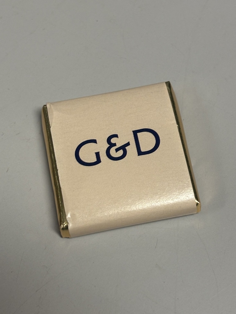 Chokladfyrkanter, mjölkchoklad salted caramel (5% caramell och lite havsalt)