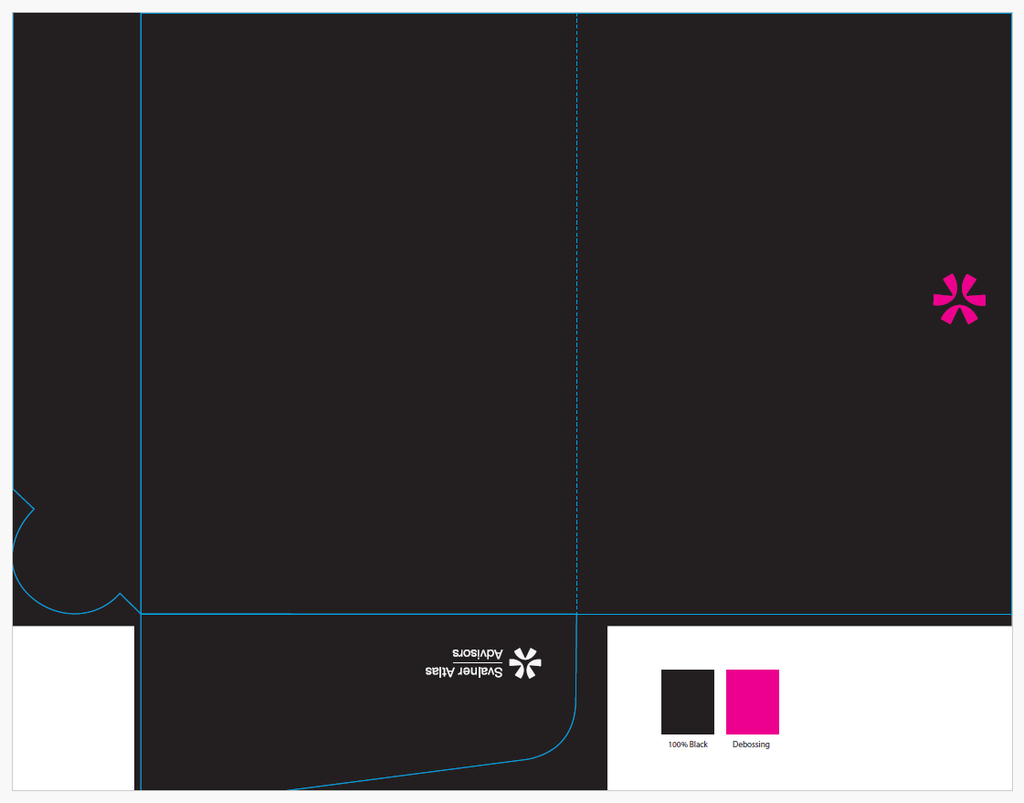 Cardboard folder for A4 pappers with logo