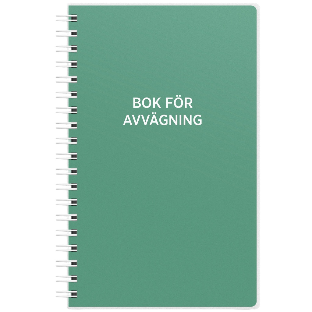 Avvägningsbok 105x170 72blad
