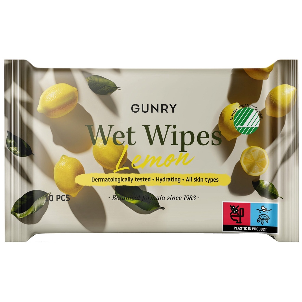 Våtservetter Citron 10-pack