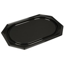 Serveringsfat 45x30x3 cm svart RPET 10-pack