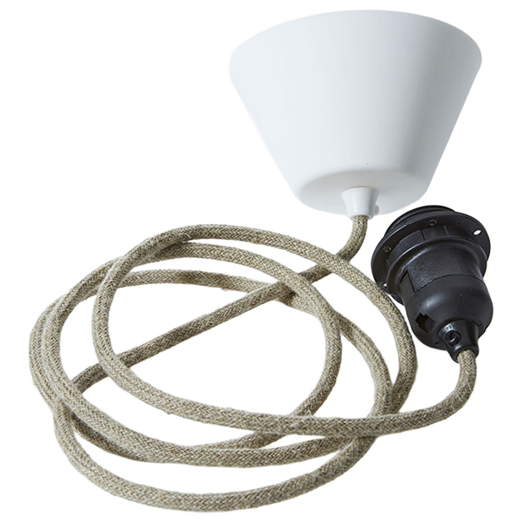 Takupph 2m svartE27 linnenatur