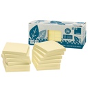 Notisblock Recycled 75x75 mm gul 12-pack