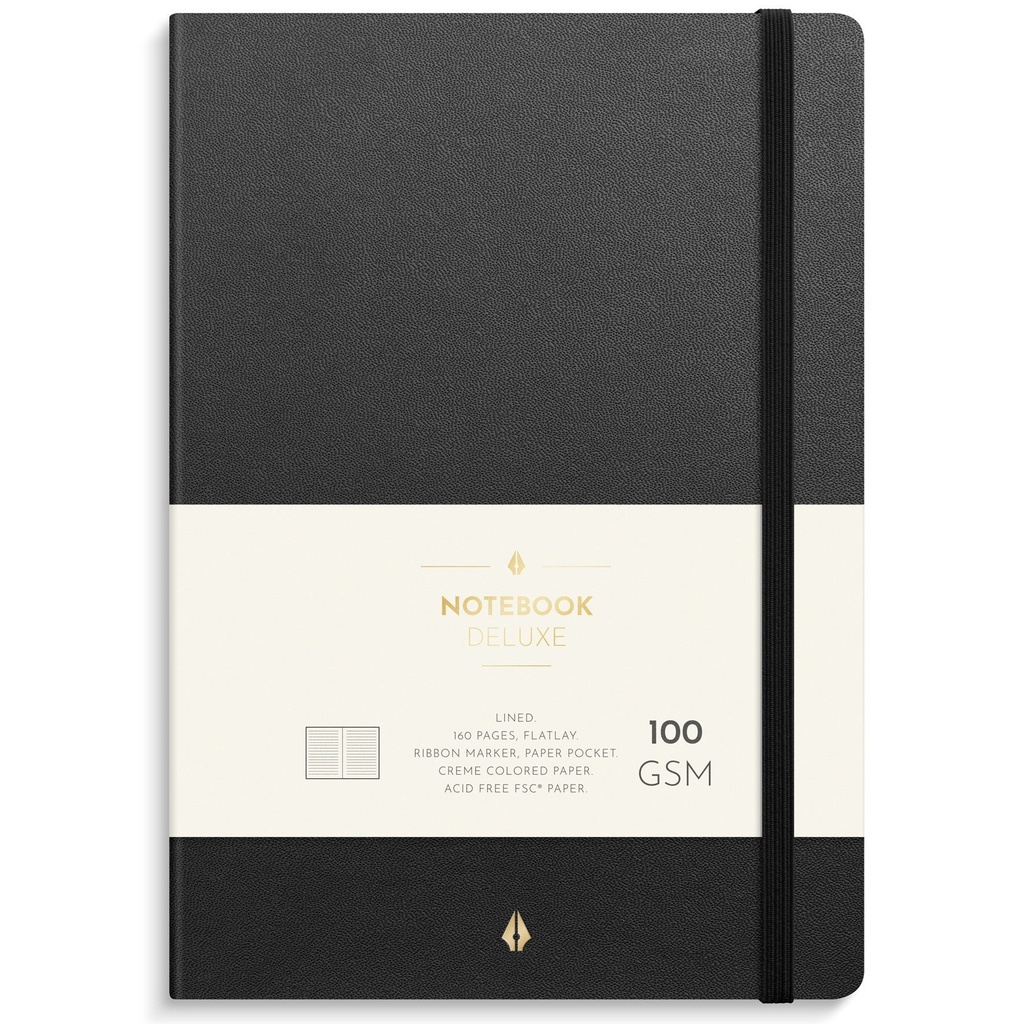 Anteckningsbok Deluxe A5 svart