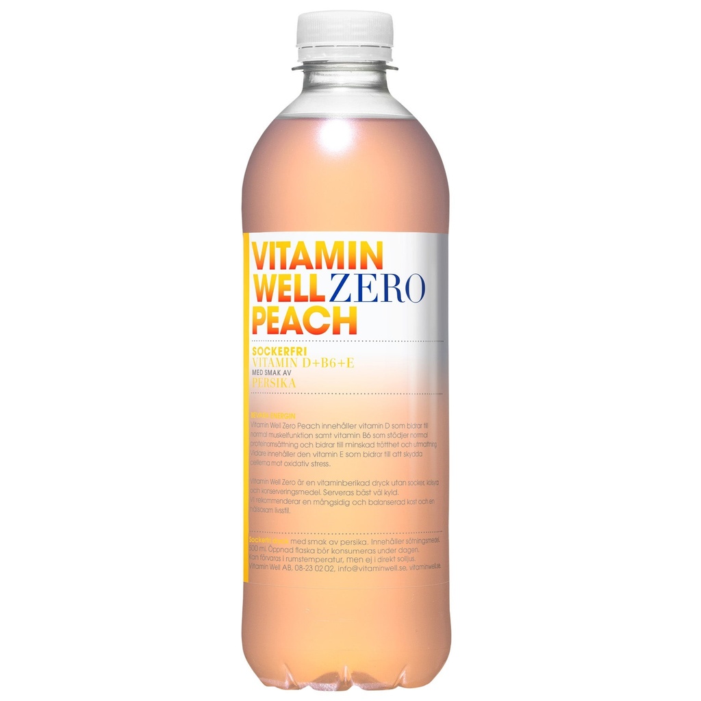 Vitamin Well Zero Peach Zero 50 cl inkl pant