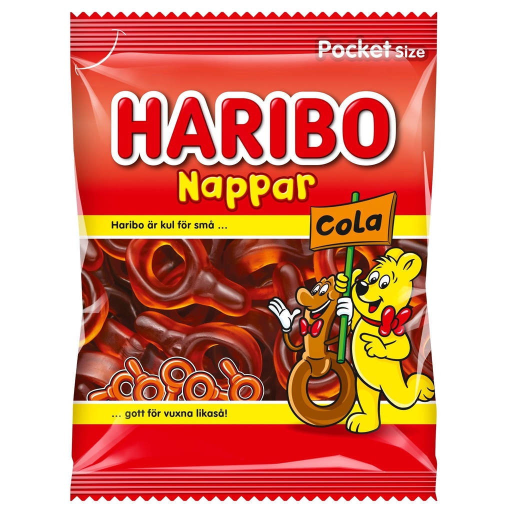 Godis Haribo Nappar Cola 24x80 g