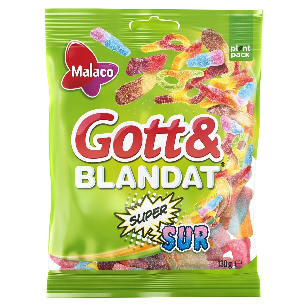 Godis Malaco Gott & Blandat Supersur 30x130 g