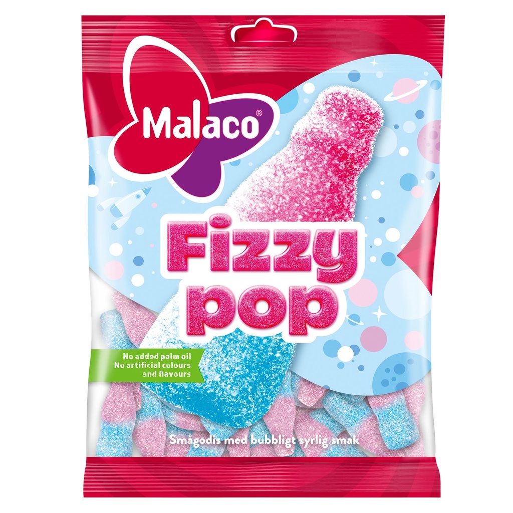 Godis Malaco Fizzypop 28x85 g