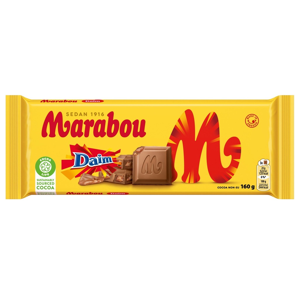 Mjölkchoklad Marabou Daim 15x160 g
