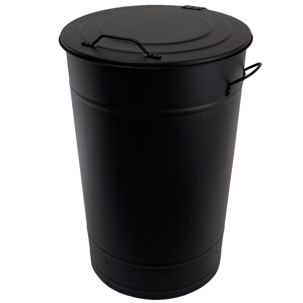Avfallstunna med lock Greger 115 liter svart