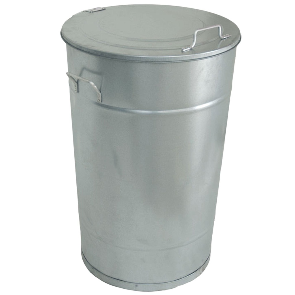 Avfallstunna med lock Greger 160 liter galvaniserad