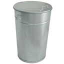 Avfallstunna med lock Greger 160 liter galvaniserad