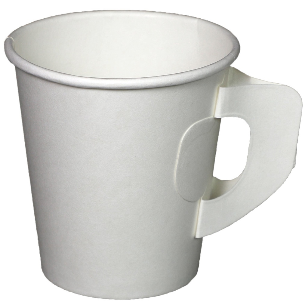 Pappersmugg/bägare med öra 18 cl 50-pack