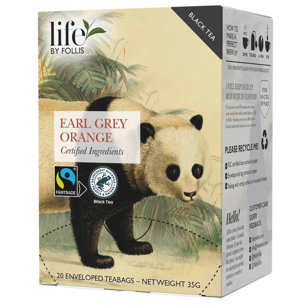 Te Earl Grey Orange Life by Follis 20-pack