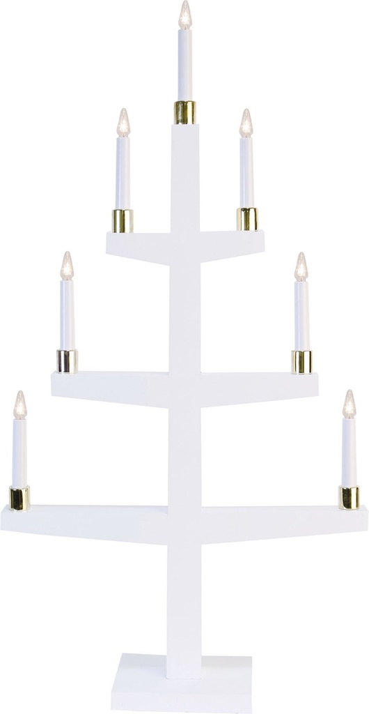 Ljusstake LED Halla Hög Vit
