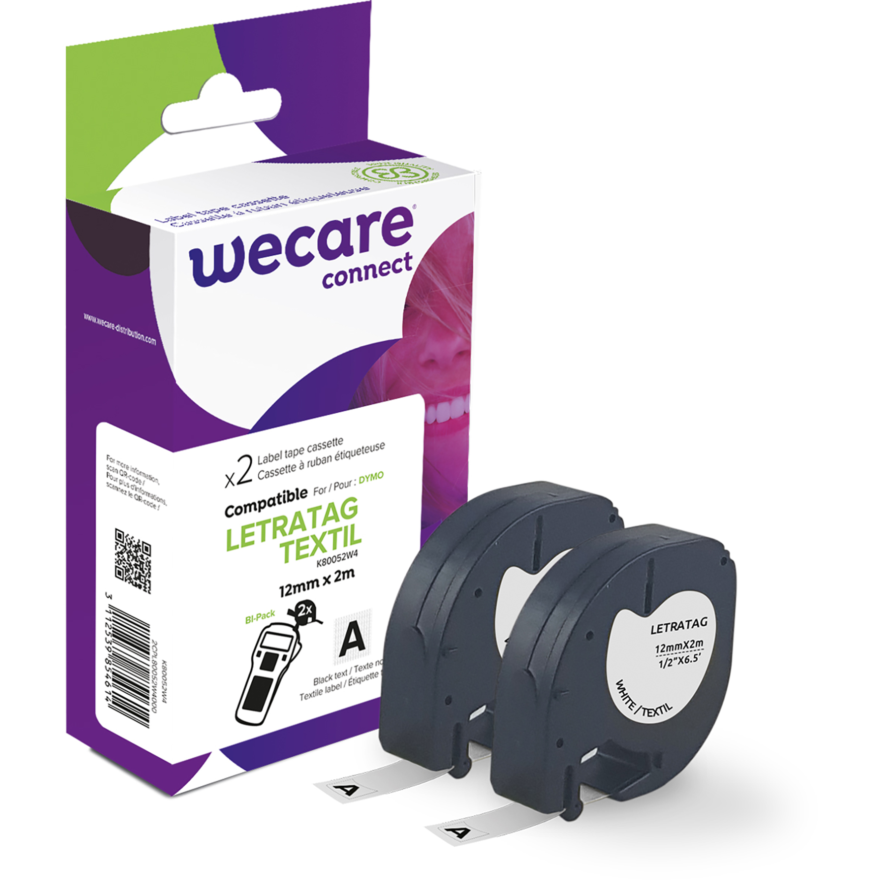 [8559090] Märkband Wecare pl/text.vit 2p