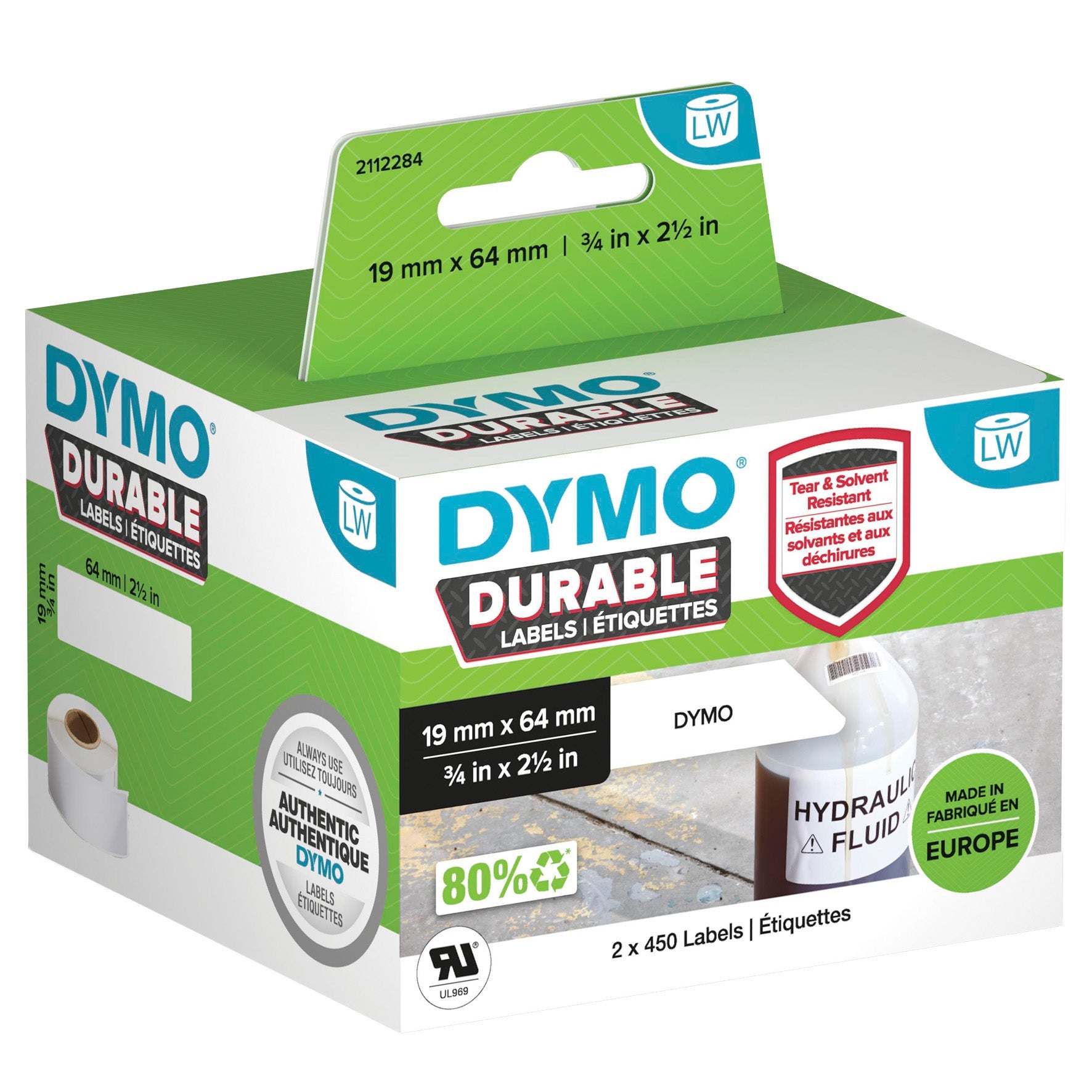 [2275794] Etikett Dymo X-tålig 19x64mm