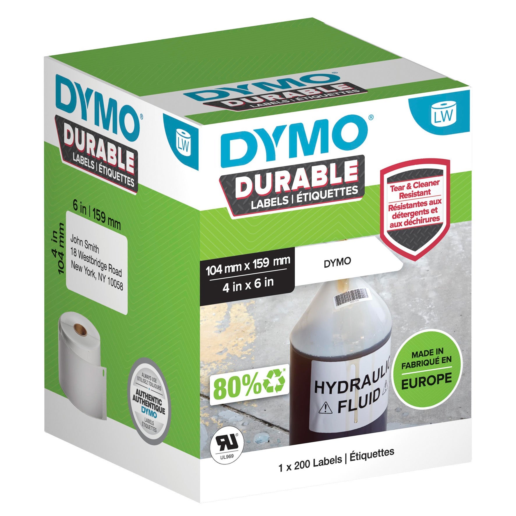 [2275797] Etikett Dymo Durable 104x159 mm