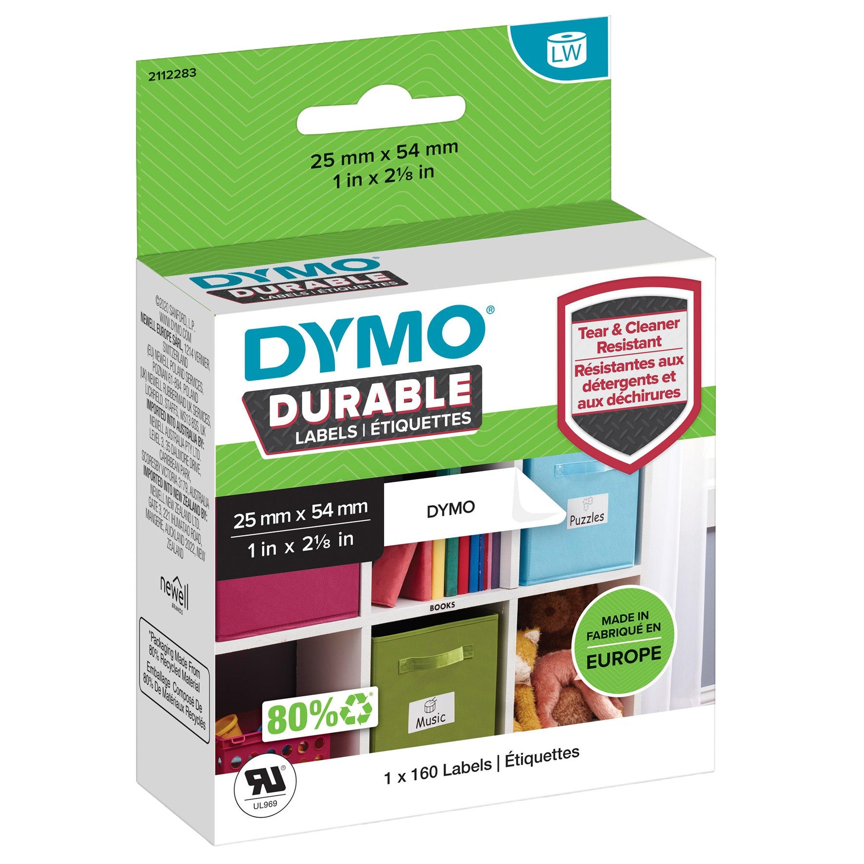 [2275790] Etikett Dymo Durable 25x54 mm 