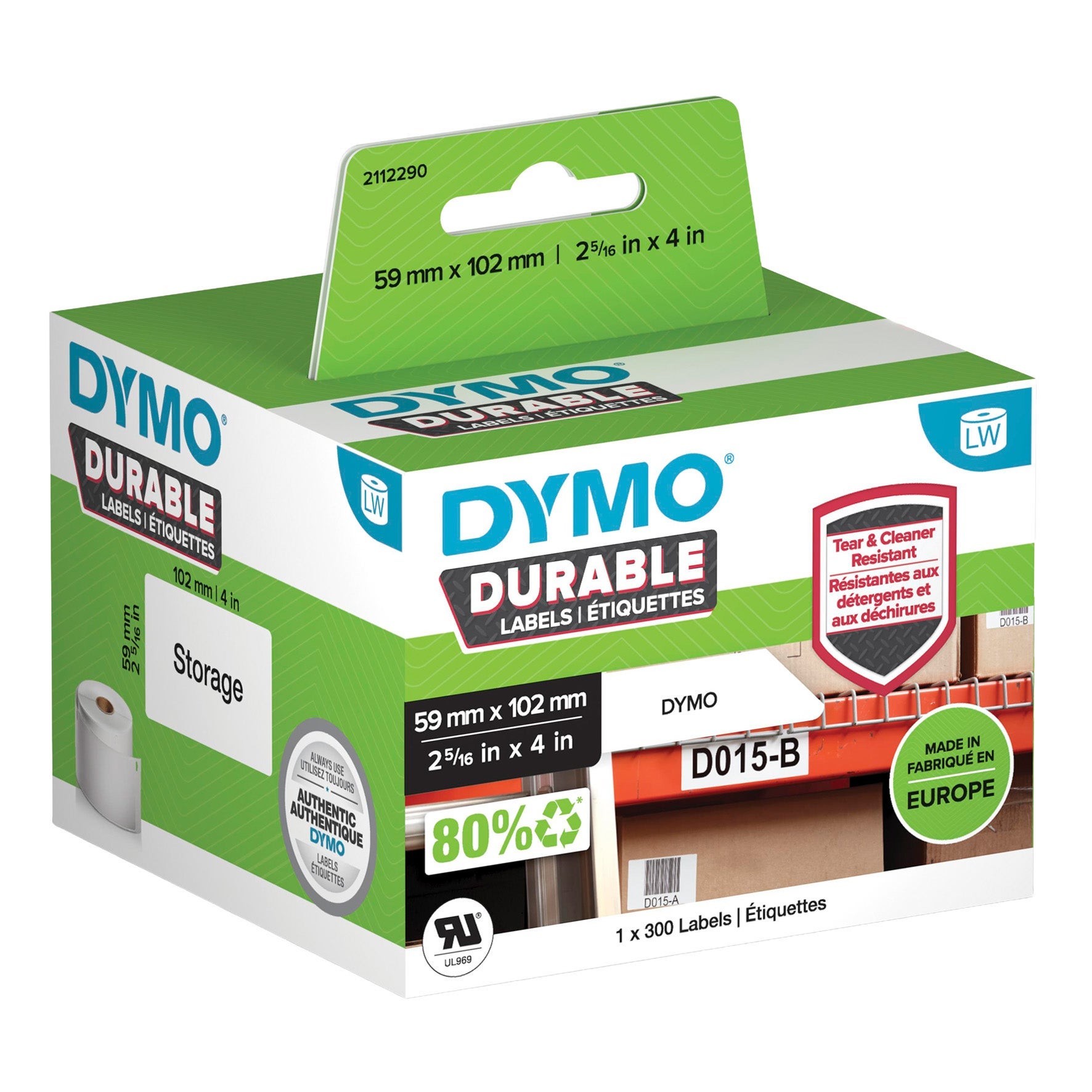 [2275791] Etikett Dymo X-tålig 59x102mm