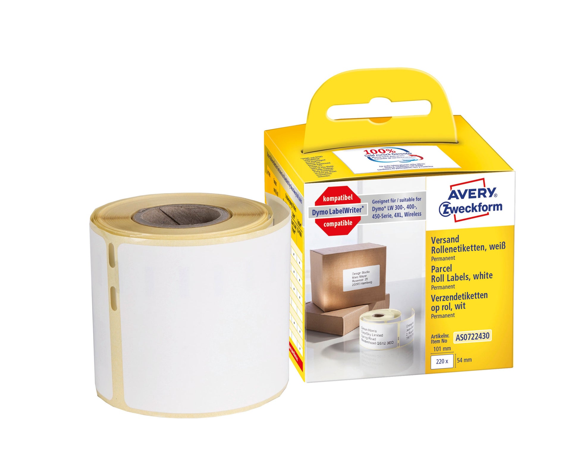 [2275974] Etikett Avery 101 x 54 mm 220 st/fp