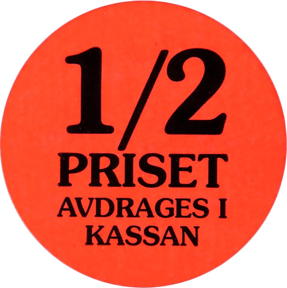 [2277253] Etikett "Halva Priset" 2000/rl