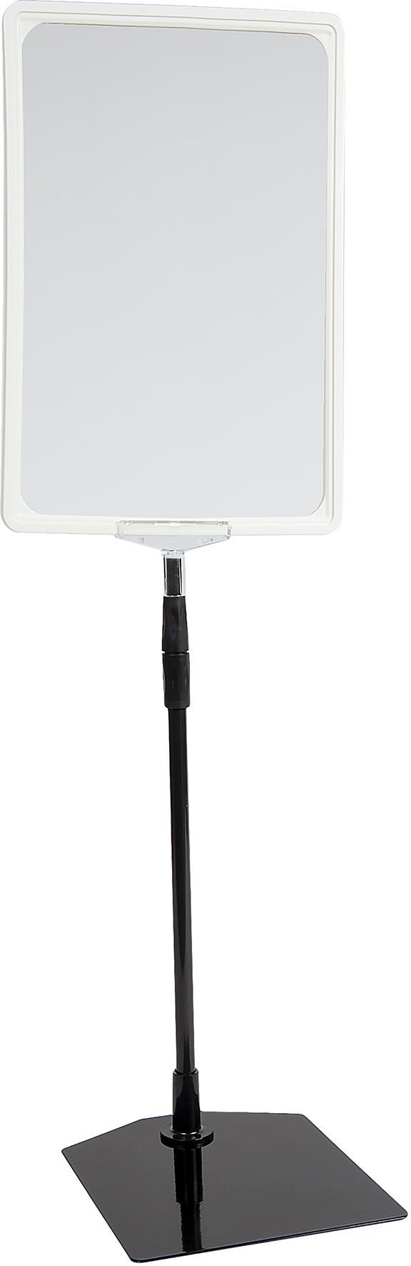 [2278456] Skyltställ A4 höjd: 30–60 cm vit ram