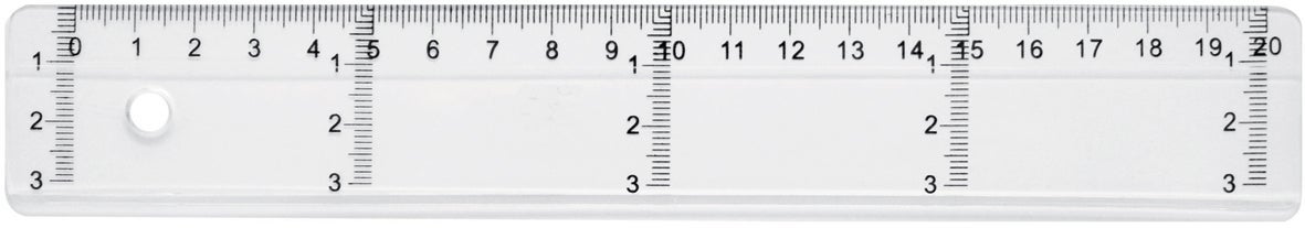 [2041115] Linjal med tvärgradering 20cm