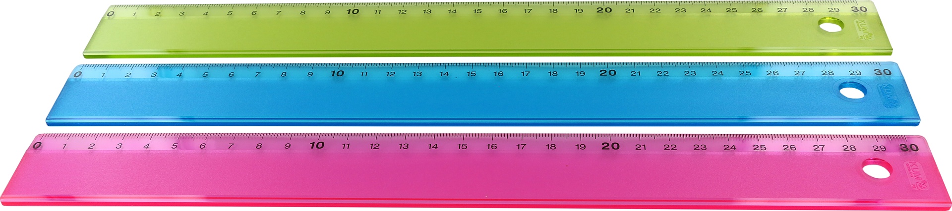 [2120113] Linjal transp sort färg 30cm