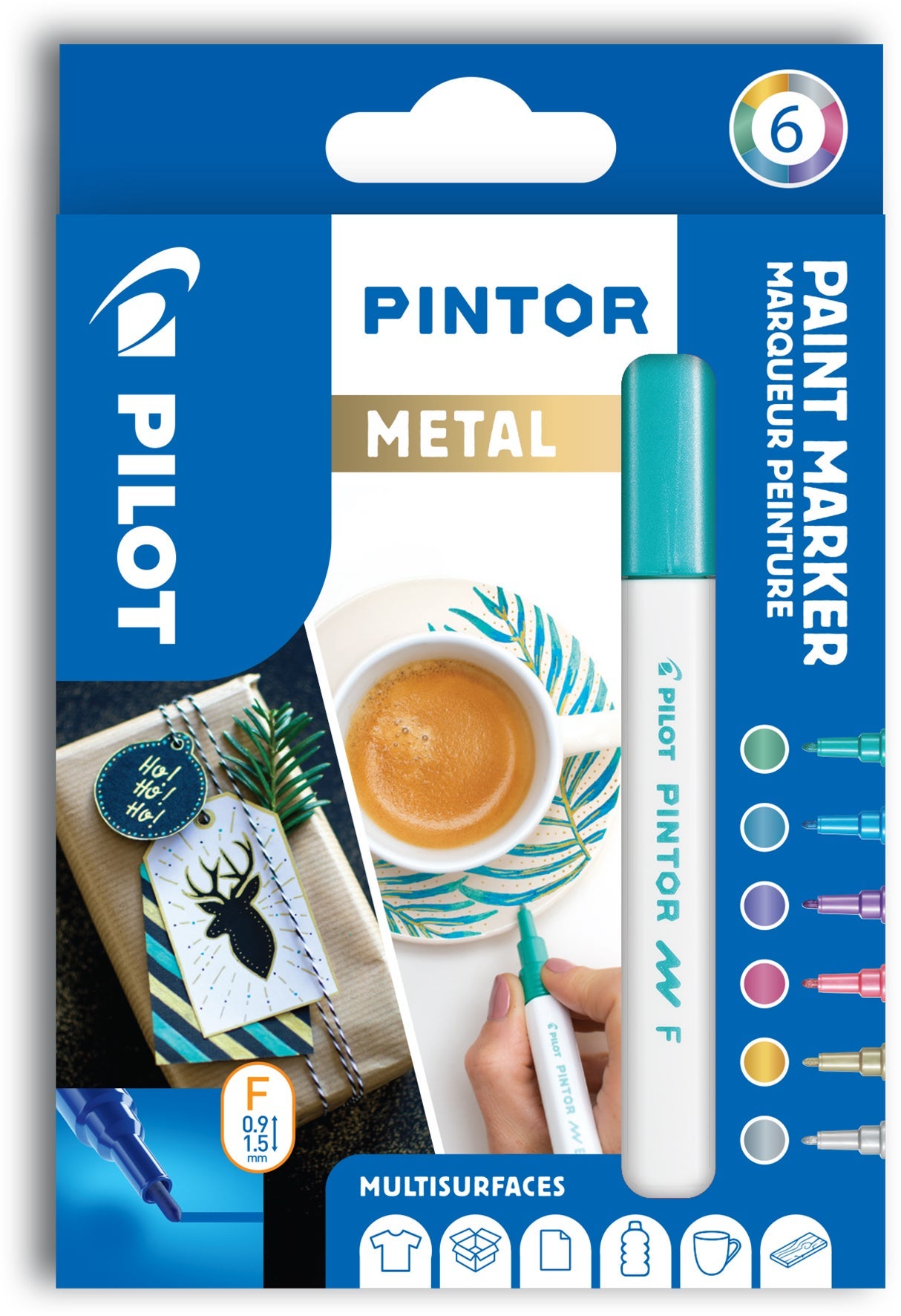 [2218461] Märkpenna Pintor metall 6 st/fp