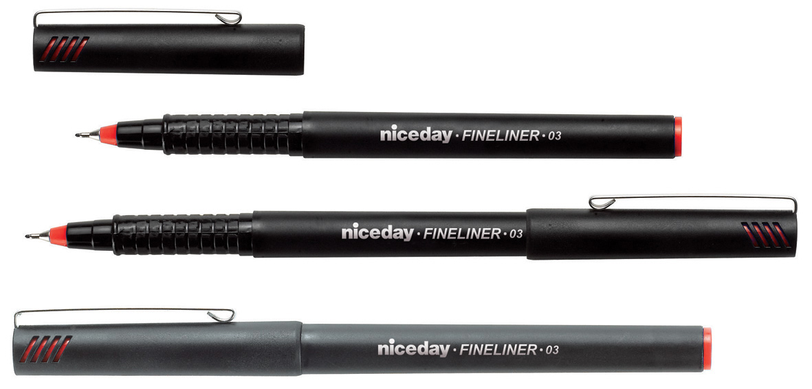 [2218052] Fiberpenna Niceday fine röd