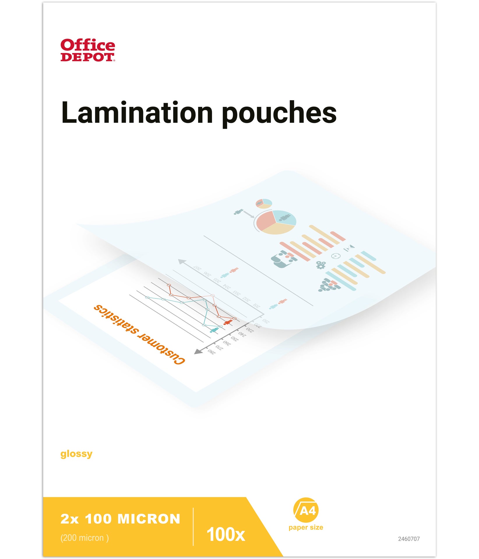 [2460707] Lamineringsfickor A4 100 mikron 100 st/fp