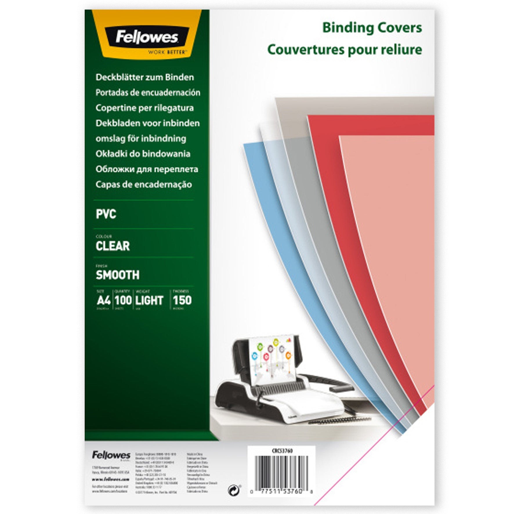 [8558535] Plastomslag A4 klar 150 mikron 100-pack