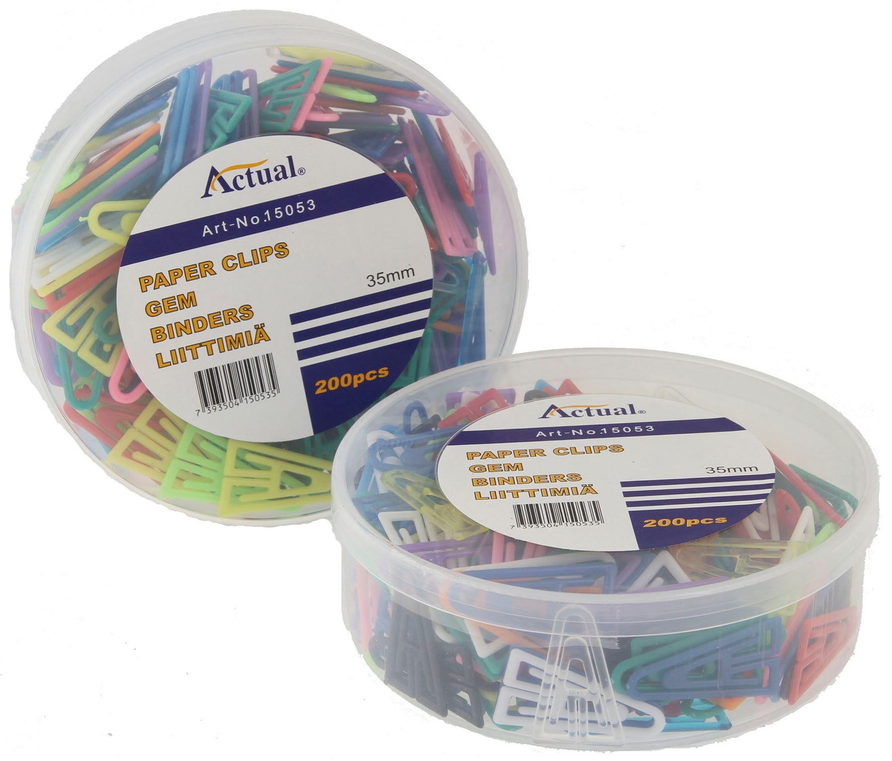 [2333180] Gem plast 35mm sorterade färger 200/fp