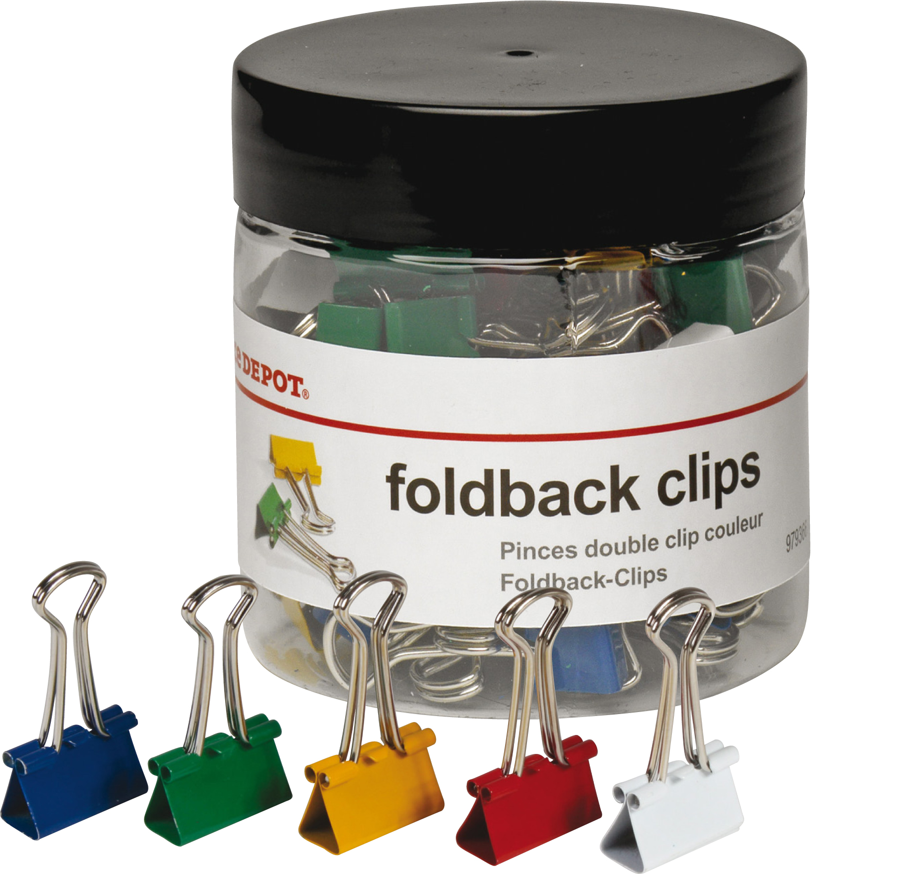 [2331011] Pappersklämmor 19mm sort 50/fp