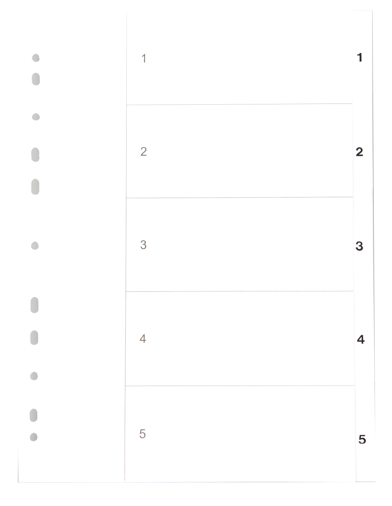 [2680081] Register vit kartong A4 1-5