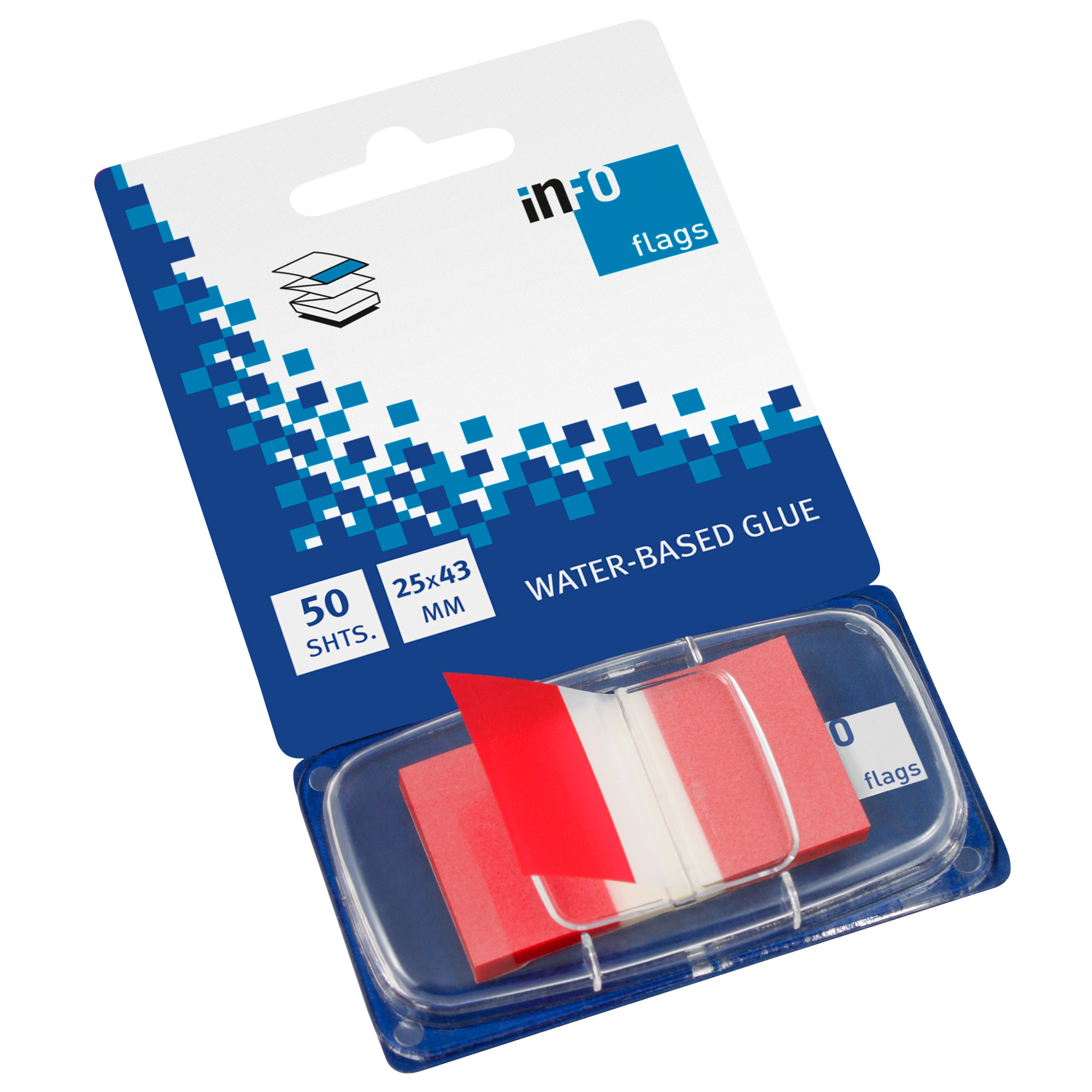 [2689652] Märkflik Infoflags röd 50/fp