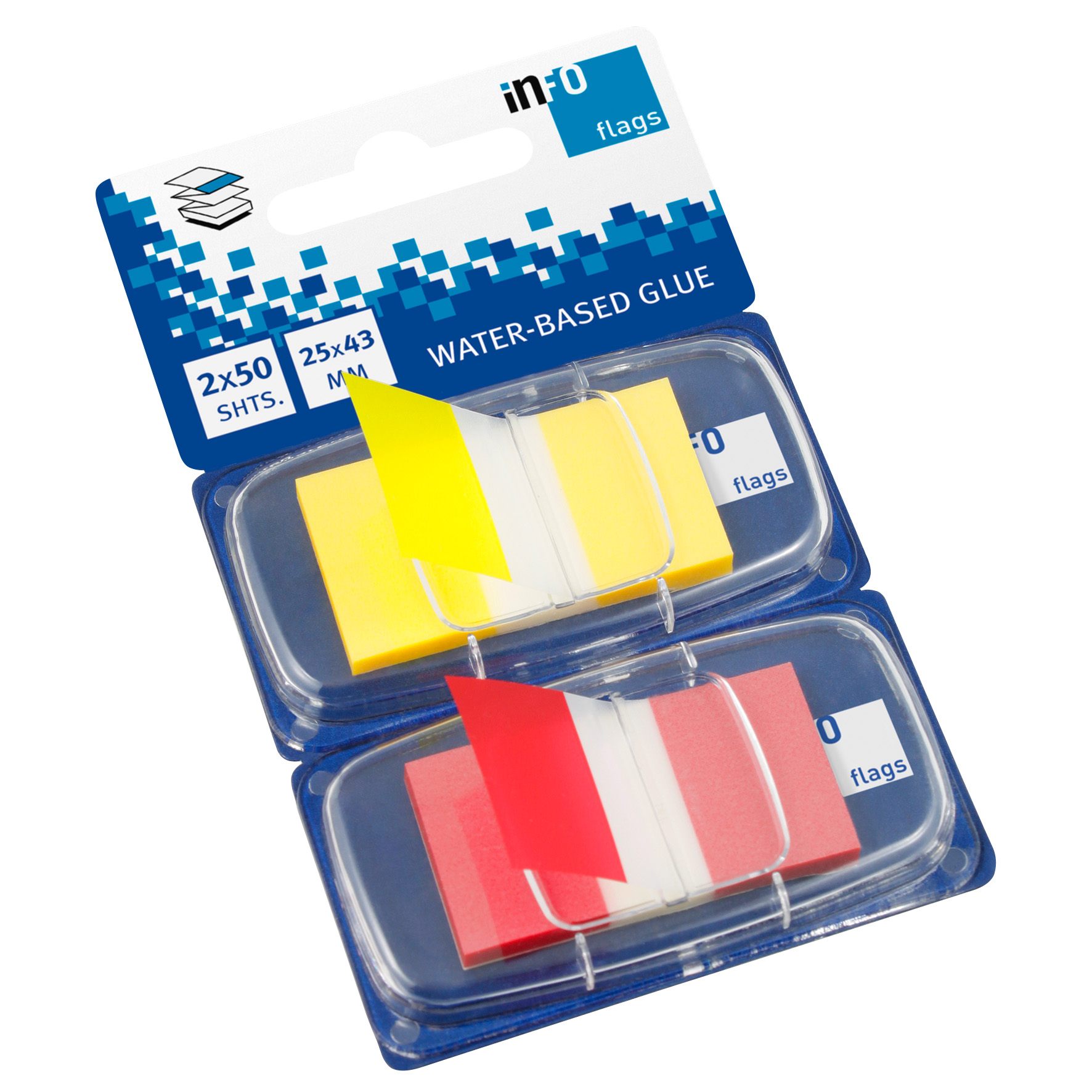 [2689682] Märkflik 45x25mm gu/röd 2x50/f