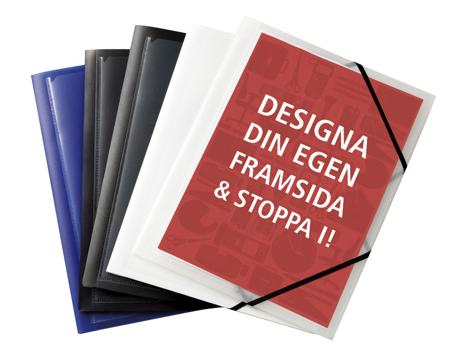 [2668824] Snoddmapp PP Ficka A4 3-kl svart