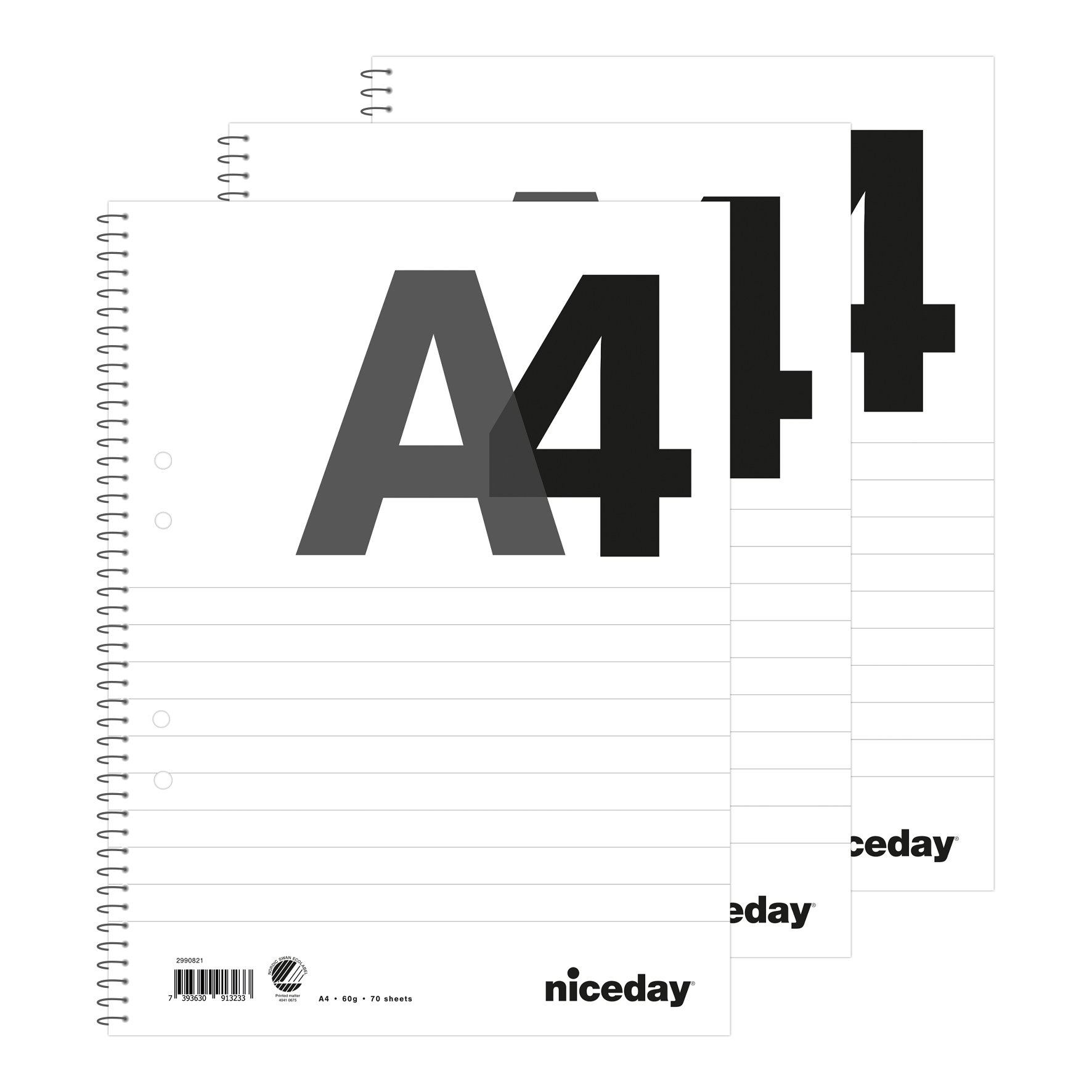 [2990821] Kollegieblock A4 lin 60g 3/fp