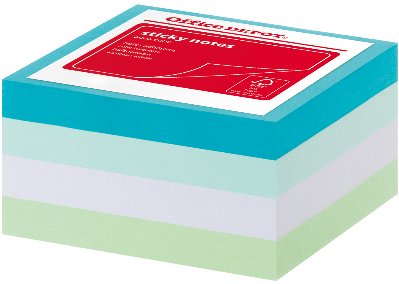 [2631232] Notiskub Office 76x76mm aqua