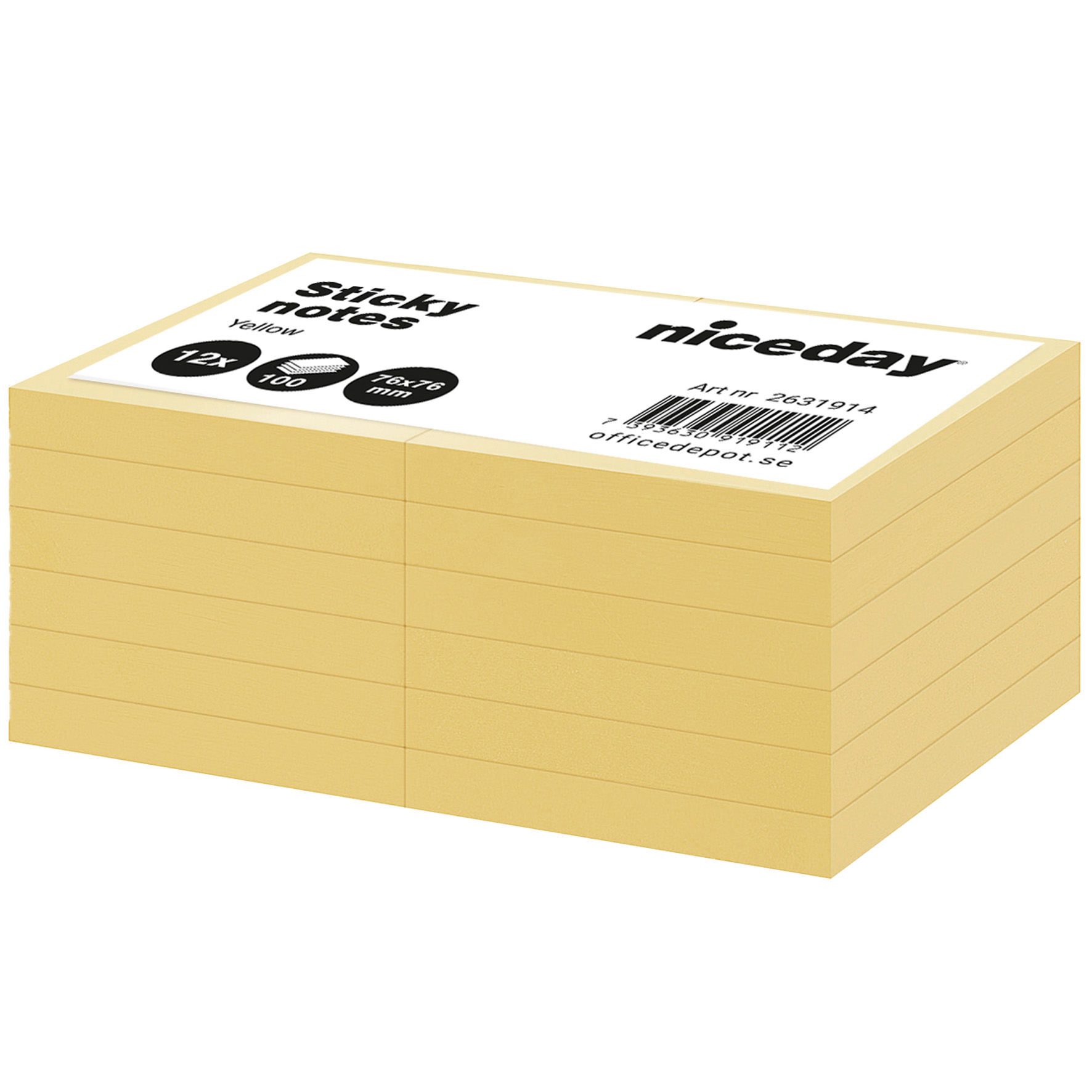 [2631914] Notis Niceday 76x76 gul 12/fp