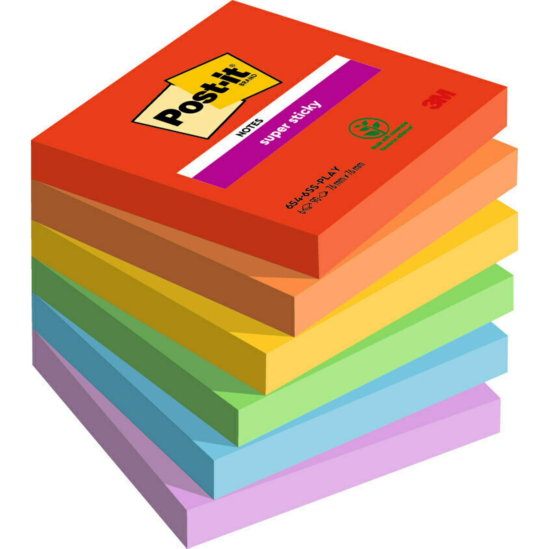 [2631811] Post-it SS Playful 76x76 6/fp