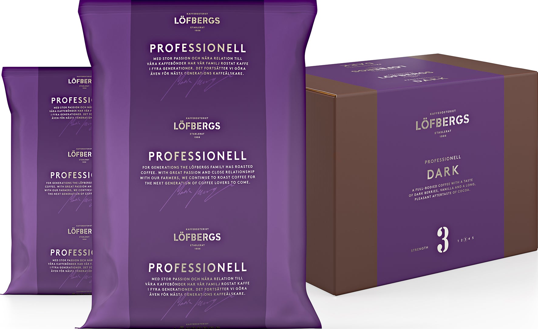 [2829457] Kaffe Löfbergs Mörkrost Dark 0,5 Automatmalet  6 x 1000 g
