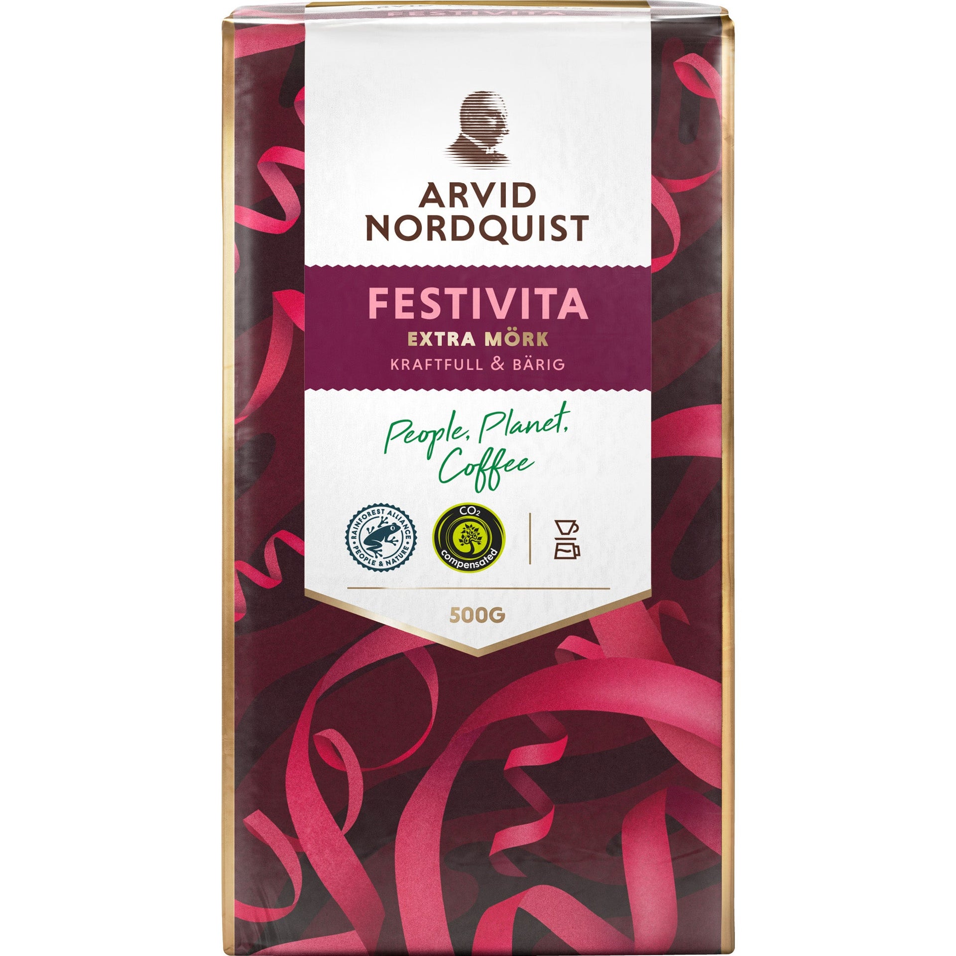 [8550946] Kaffe Festivita Bryggmalet Extra mörk 500 g Arvid Nordquist